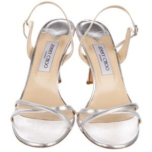 Jimmy Choo Silver Strappy Sandals